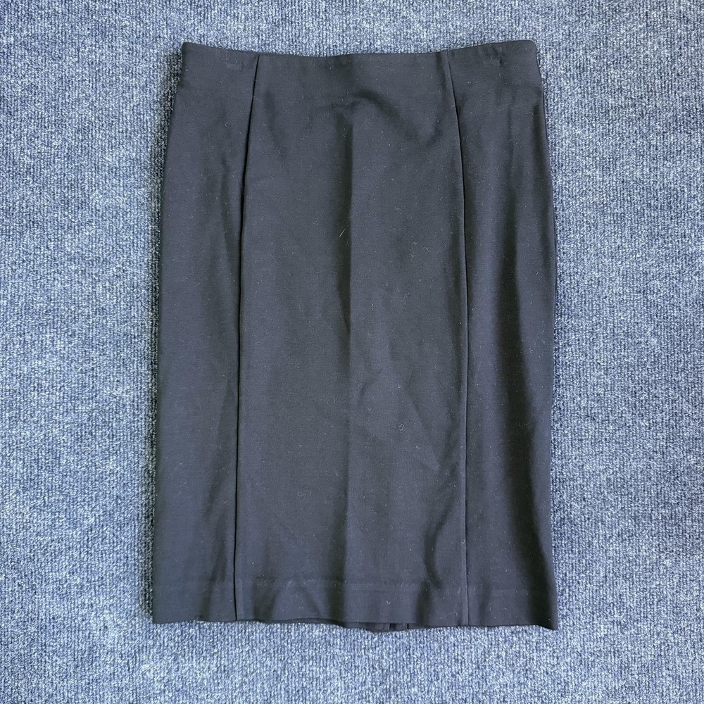 Ann Taylor Skirt Womens‎ 0 Black Knit Pencil Knee Length Pull On Workwear Office